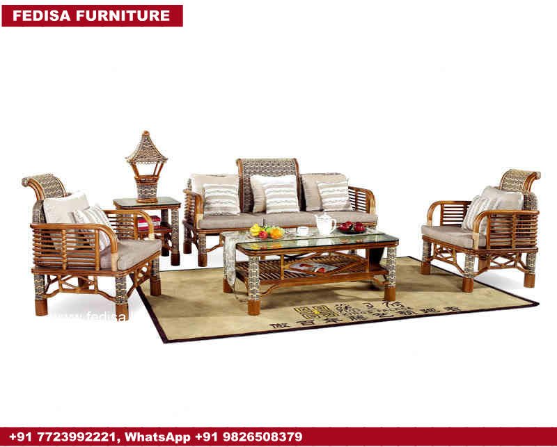 Cane Sofa Set, Cane Sofa Set With Table Sri Vijayalakshmi Cane Furniture