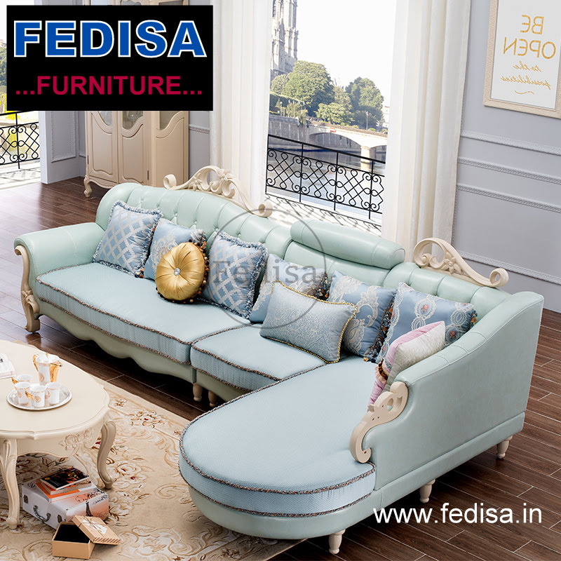 Classic Luxury l shape sofa, l shape sofa set leather sofa set under