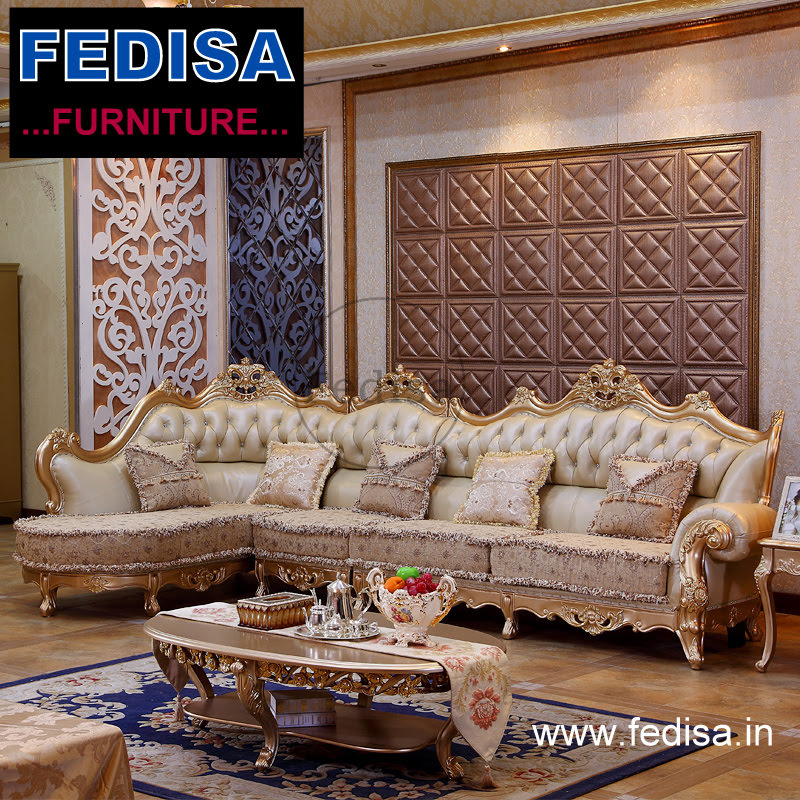 Classical Luxury l shape sofa, black leather l shape lounge ikea l shaped sofa