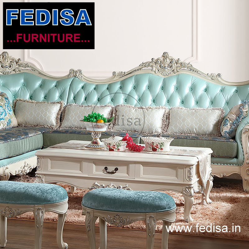 Classical Luxury l shape sofa, sofa set l shape leather cheap couch sets