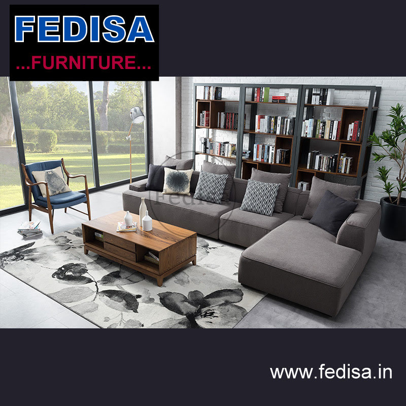 Classical Luxury l shape sofa, white leather sofa l shape flipkart sofa