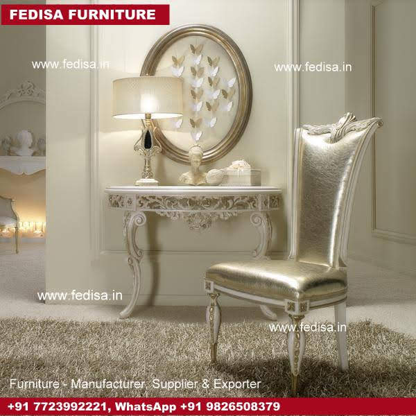 Dressing Table Chair, Bedroom Makeup Vanity With Lights Off White