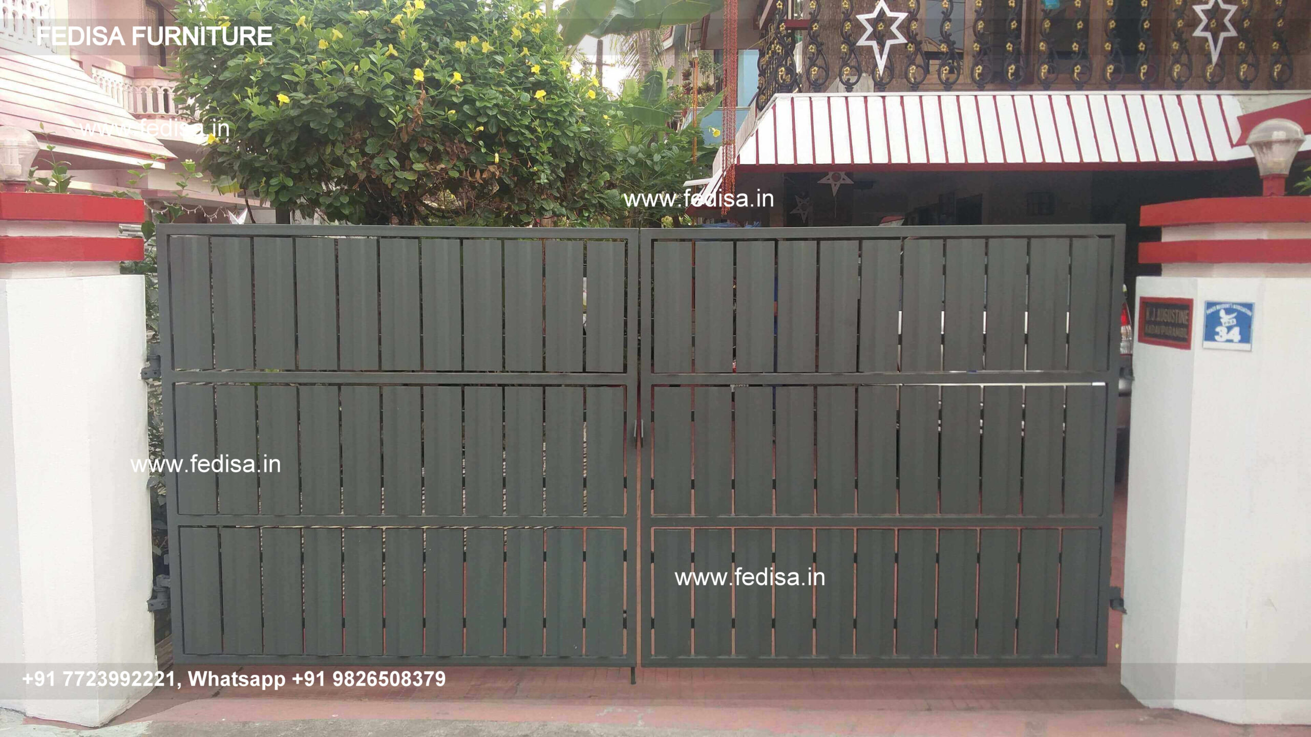 Gate Pillar Design And Construction Modern Metal And Wood Fence Simple