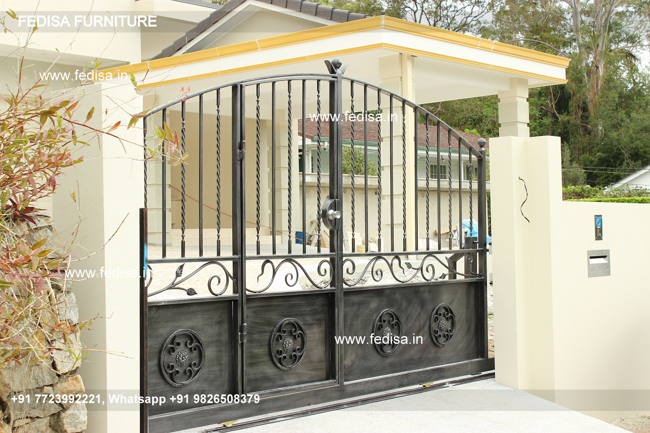 Grill Gate Design For Main Door Modern Metal And Wood Fence Front Gate