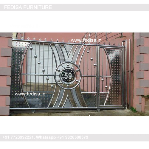 Grill Gate For Main Door Modern House With Gate Plai Gate Design Pipe