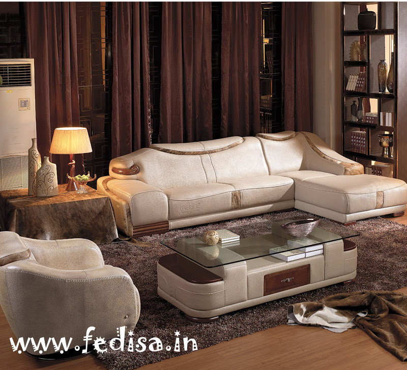 Luxury l shape sofa, l shaped leather couch recliner sofa set