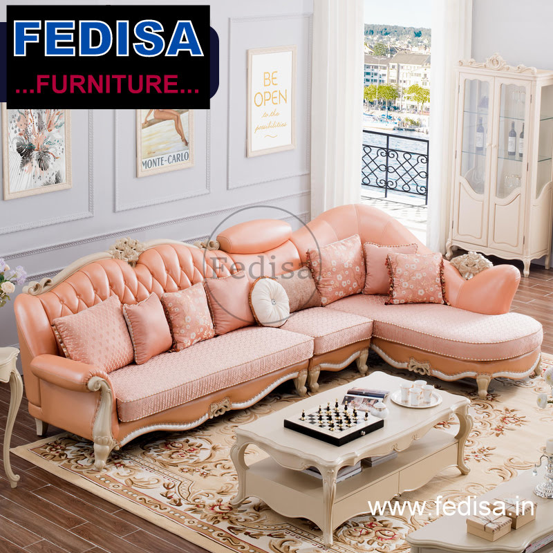 Luxury l shape sofa, l type leather sofa set l type sofa set