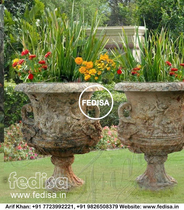 Marble Effect Plant Pot Cascading Plants For Hanging Baskets Wall