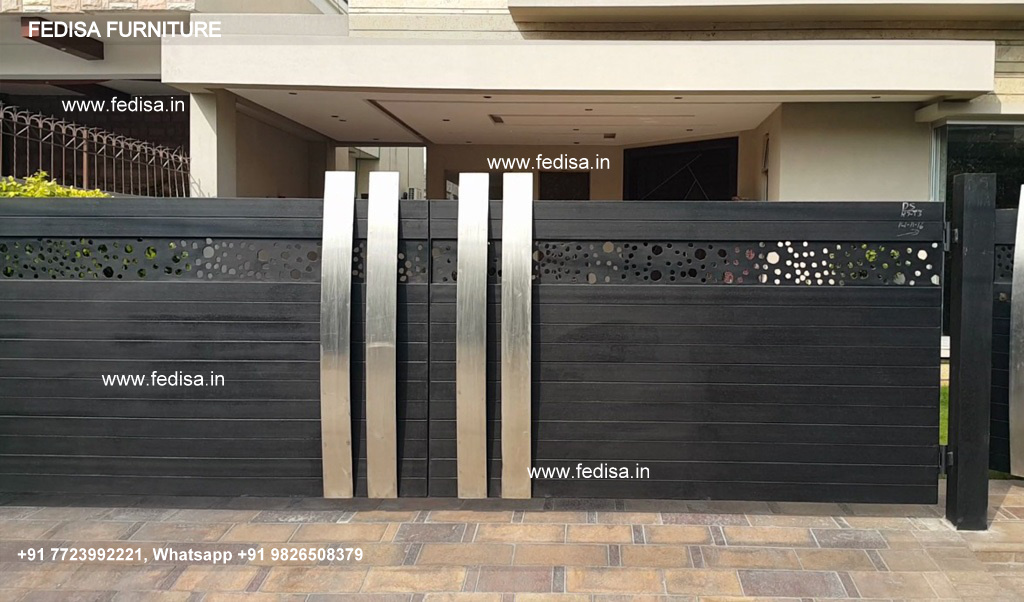 Steel Main Gate Modern House With Gate Gate Sunmica Design Pipe Wala