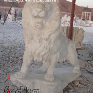 Stone Garden Lions Sculptures Resin Deer Garden Statues Balloon Animal Statue