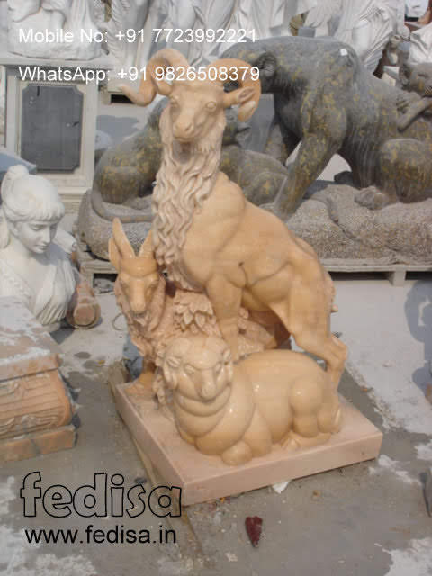 Stone Garden Animal Statues Geometric Animal Sculpture Custom Dog Sculpture