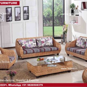 Cane Sofa Set, Small Wicker Chair Cane Sofa Chair
