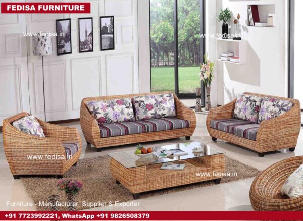 Cane Sofa Set, Small Wicker Chair Cane Sofa Chair