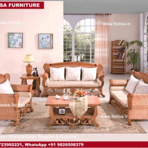 Cane Sofa Set, Naturally Cane Furniture Wood And Cane Sofa