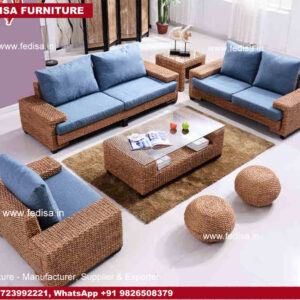 Cane Sofa Set, Cane Decor Outdoor Cane Table
