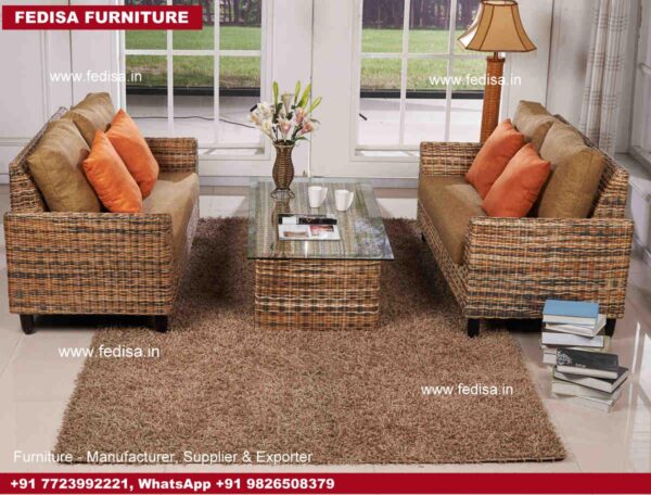 Cane Sofa Set, Modern Cane Chair 2 Seater Cane Swing