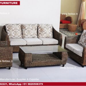 Cane Sofa Set, Himalayan Cane Furniture Cane Computer Chair