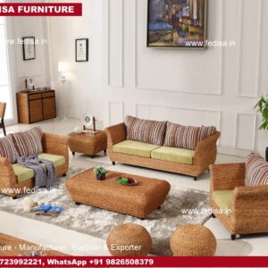 Cane Sofa Set, Cane Hall Table Bamboo And Wicker Chairs