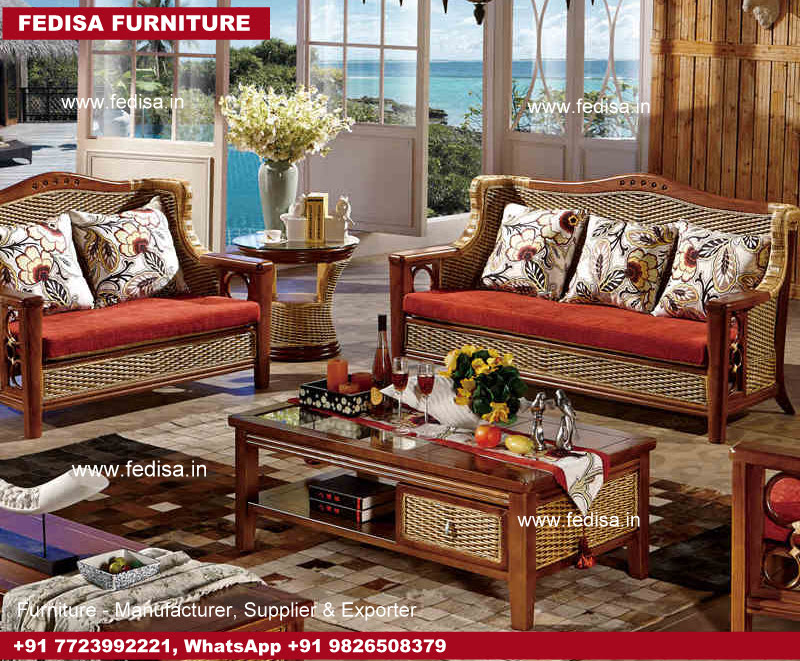 Cane Sofa Set, Hor Cane Furniture Caned Bookcase