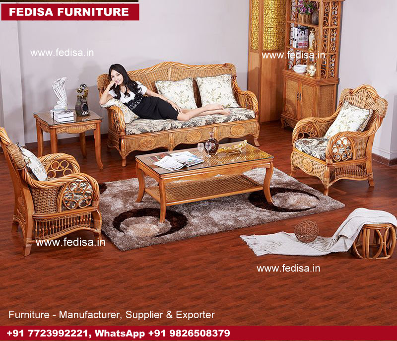 Cane Sofa Set, Cane Coffee Table Round Jenny Cane Furniture