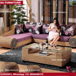 Cane Sofa Set, Caned Bookshelf Cane Stool