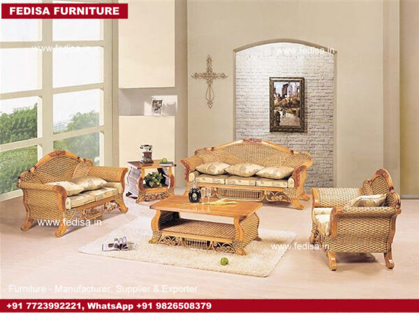 Cane Sofa Set, Cane Seat Stool Cane Rattan