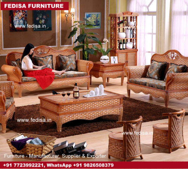 Cane Sofa Set, Cane Wicker Dining Chairs Cane Furniture Wholesale
