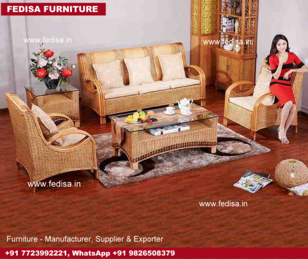 Cane Sofa Set, Cane Wing Chair Cane Bistro Set