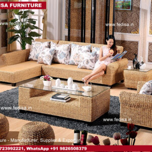 Cane Sofa Set, Cane Circle Chair Peacock Lounge Chair