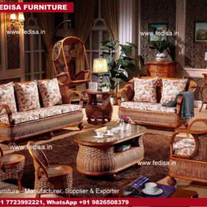 Cane Sofa Set, Vintage Cane Bed Cane Wire Chair
