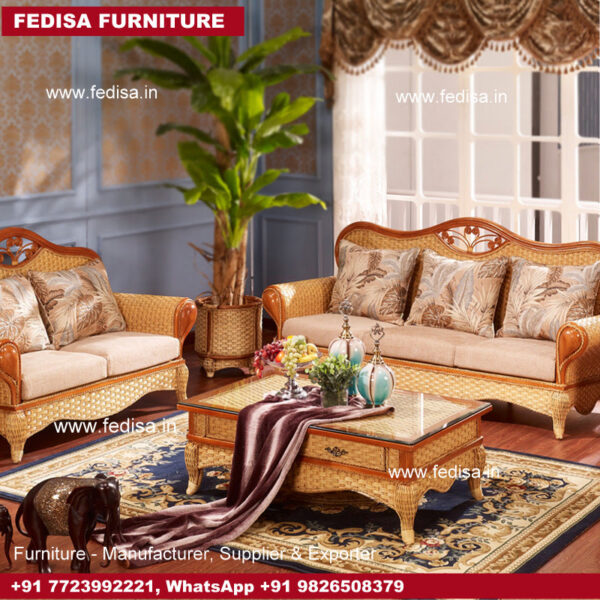 Cane Sofa Set, Easy Chair Cane Cane Seat Bench