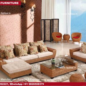 Cane Sofa Set, Cane Sofa 3 Seater Blue Cane Chair