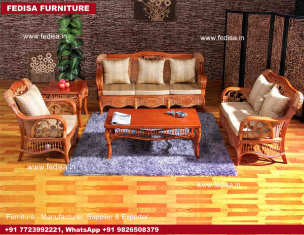 Cane Sofa Set, Wicker Cane Outdoor Furniture White Cane Table