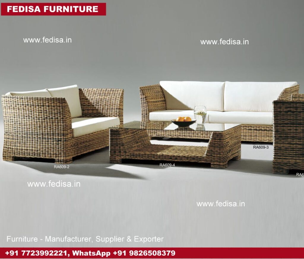 Cane Sofa Set, Designer Cane Furniture Upholstered Cane Dining Chair