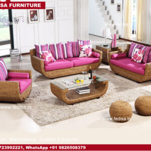 Cane Sofa Set, Cane Outdoor Coffee Table Cane World Paarden Eiland