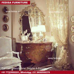 Makeup Vanity With Lights, Mirrored Dressing Table Set Princess Dressing Table