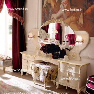 Mirrored Dressing Table, Big Dressing Table Vanity Set Up