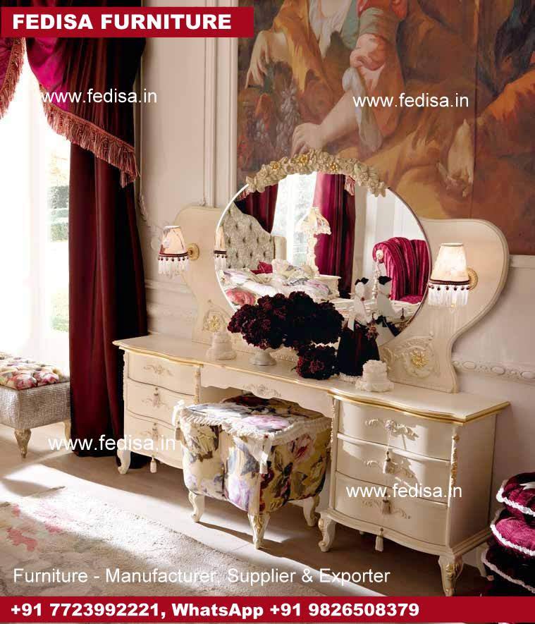 Mirrored Dressing Table, Big Dressing Table Vanity Set Up