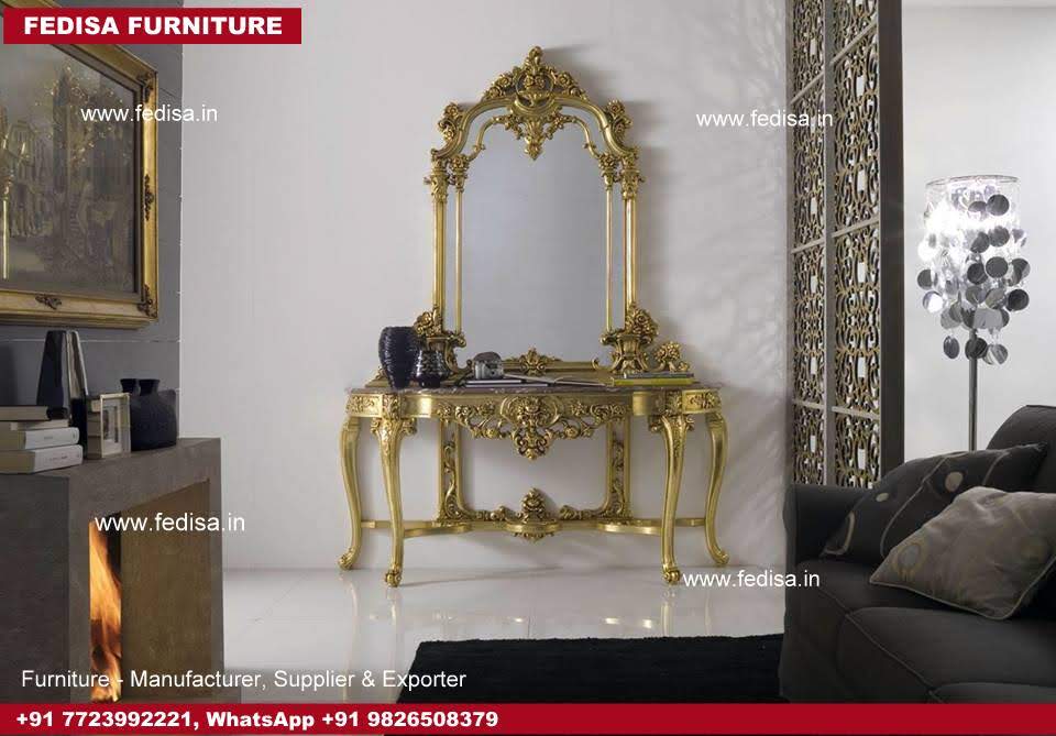 Mirrored Dressing Table, Modern Makeup Vanity With Drawers Room Dressing Table