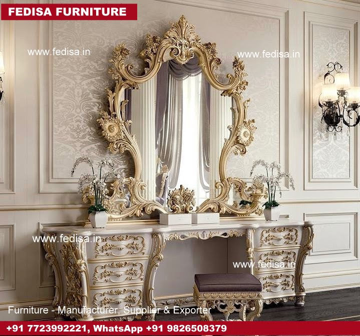 Mirrored Dressing Table, Dressing Table For Childrens Bedroom Wakefit Dressing Table