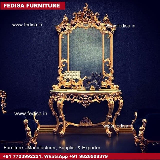 Mirrored Dressing Table, Minimalist Vanity Table Lakdi Ka Dressing Table
