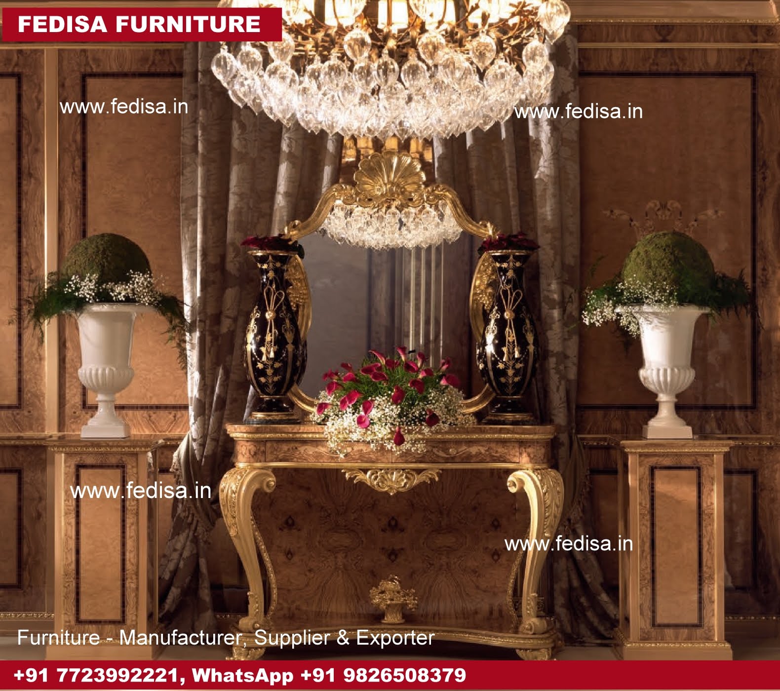 Mirrored Dressing Table, Elegant Dressing Table Aesthetic Dressing Table