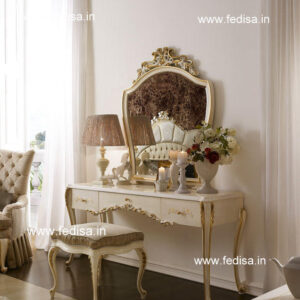 Makeup Table, Copper Dressing Table Small White Vanity Table