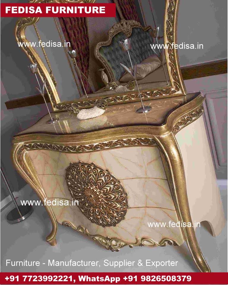 Dressing Table, Acrylic Vanity Table Wooden Dressing Table With Drawers