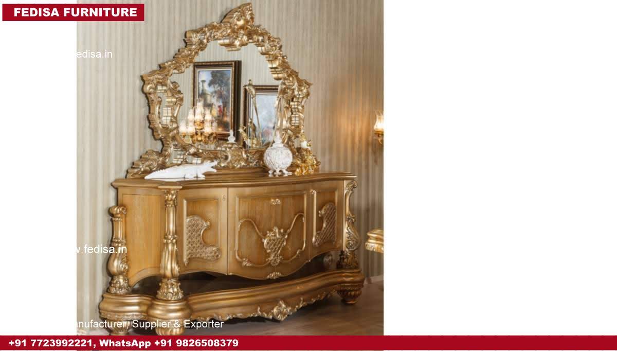 Mirrored Dressing Table, Antique Victorian Dressing Table Makeup Table With Storage