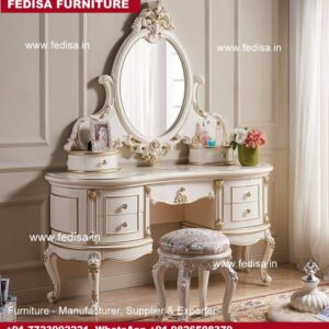 Mirrored Dressing Table, Industrial Style Dressing Table Makeup Set Table