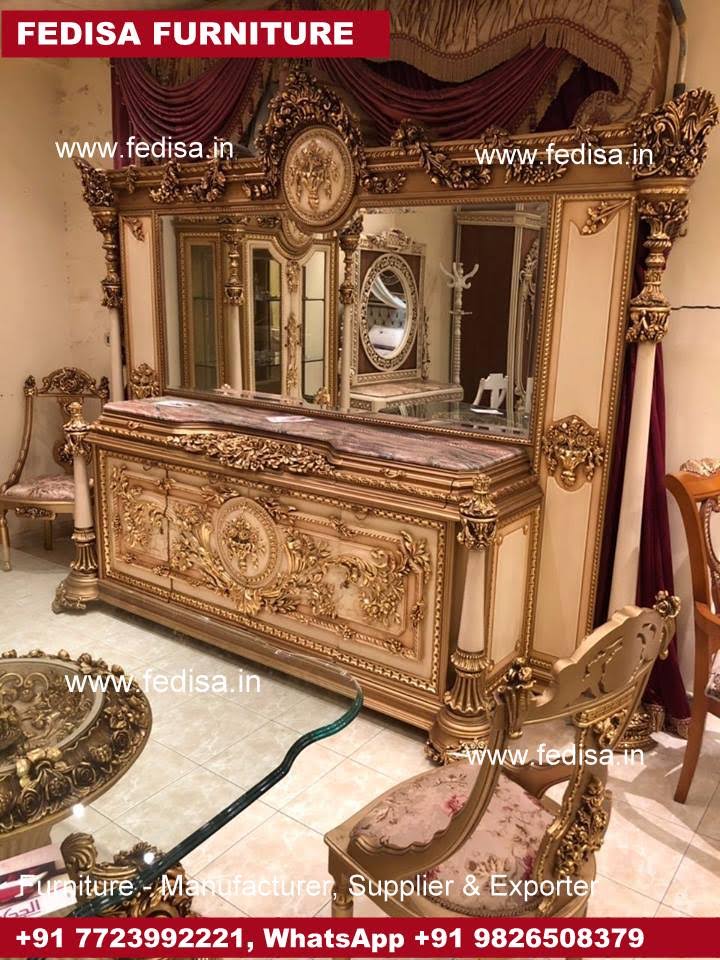 Mirrored Dressing Table, Skinny Dressing Table Luxury Vanity Table