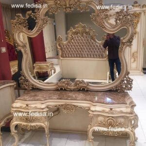 Dressing Table With Drawers, Luxury Vanity Table Dutch Glam Dressing Table