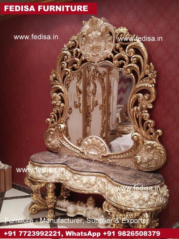 Dressing Table, Long Dressing Table With Drawers Quilted Dressing Table