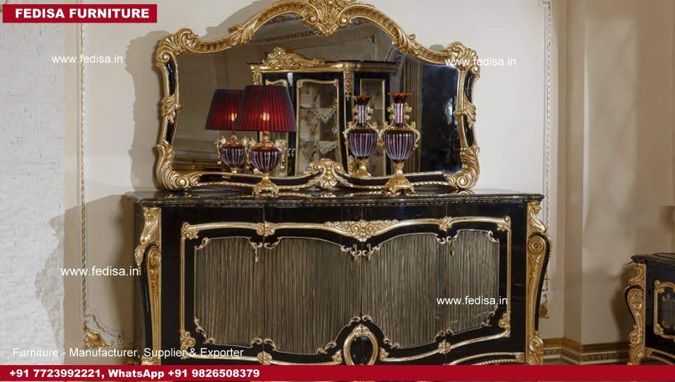 Makeup Vanity With Lights, White And Wood Dressing Table 5 Drawer Dressing Table